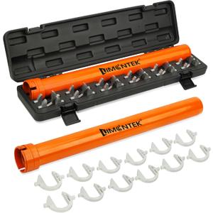 Inner Tie Rod Removal Tool, Master Inner Tie Rod Tool Set with 12 Crowfoot Adapters & 1/2 Inch Drive Tube for Tie Rods Remove & Install (Orange)