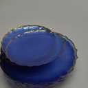 Exquisite Disposable Plastic Plates for Party 40 Piece Fancy Plastic Plates Disposable Plates 20 X 7.5 Dessert Plates disposable & 20 X 10 Thin Delicate Plastic Disposable Plates Spring Lake Gold Rim