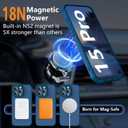 Cufelf Magnetic for iPhone 15 Pro Case(Compatible with Magsafe) Full Camera Protection,2+Full Coverage Screen Protector,Translucent Matte,Military Drop Protection Phone Case,6.1",Blue