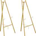 Gold Easel Stand for Sign, Heavy Duty Easel, 4-Tier AdjustableArt Easel for Painting, Wedding Sign 2Pc