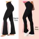 Sunzel High Waist Mini Flared Leggings for Women, Tummy Control Casual Flare Yoga Pants for Yoga Workout Gym (Black, S)