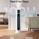 DREO 11L Humidifier Large Room 700ft, 100H Smart Cool Mist Humidifers for Bedroom, 21dB Quiet, Top Fill, Clean Tank Technology, App & Remote Control, Aroma Box, RGB, 12h Timer, White, Humidifer 747S