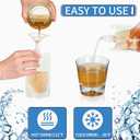 100 Pcs Plastic Pouches Bulk Clear Juice Bags Squeeze Pouches Plastic Leak Proof Bags with Funnel for Party Favors (5 oz)