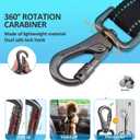 Dog Seat Belt 3-in-1 Car Harness for Dogs Adjustable Safety Seatbelt for Car Nylon Reflective Bungee Fabric Dog Car Harness with Clip Hook Latch & Buckle, Swivel Zinc Alloy Carabiner (Black)