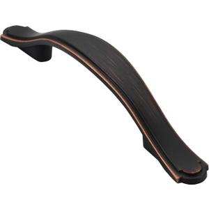 Alzassbg 10 Pack Oil Rubbed Bronze Cabinet Pulls, 3 Inch(76mm) Hole Centers Cabinet Handles Arch Kitchen Hardware for Cabinets and Drawer AL3028ORB