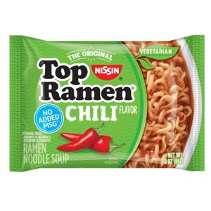 Nissin Top Ramen Chili Flavor Ramen Noodle Soup , 3.0 ounce (pack of 1) (EXP 09/10/26)