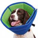 Allroaring Dog Cone for Large Dogs After Surgery, Soft Cone Collar Blue L