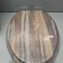 Angol Shiold Elongated Toilet Seat Molded Wood Toilet Seat with Quietly Close and Quick Release Hinges, Easy to Install also Easy to Clean (Elongated, Board)