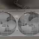shinic 9" Dual Window Fan with Manual Reversible Airflow, 2-Speeds Twin Fans, Expandable Panels (22"-33"), Built-in Handle & Removable Feet, Ideal for Home, Kitchen, Bedroom, Office Ventilation, Large