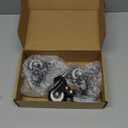 AOCHENLY Caster Wheels, 2'' Swivel Casters Threaded Stem Casters No Noise Dual Locking Castors Heavy Duty Casters with Brake (M12-1.75x25mm), 3 Pack