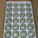 24 Pack Clear Glass Votive Candle Holders, Vintage Candle Holder for Floating Candle, Tealight Candle Holder for Table Centerpieces Home Bridal Shower Birthday Christmas Table Decoration (Green)