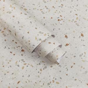 Glossy Granite Wallpaper Peel and Stick Countertop Contact Paper Waterproof Removable Terrzzo Contact Paper for Cabinets and Drawers Self Adhesive Marble Vinyl Wallpaper for Kitchen Bathroom (15.7" x 118")