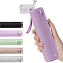 9oz Small Water Bottles with Straw, Mini Water Bottle with One-Hand Open Design, Leak-Proof Locking Lid for Hot&Cold Drinks, Small Travel Water Bottle - 100% Leakproof for School, Travel...(Lilac)