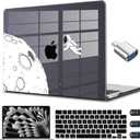 CISSOOK Case Compatible with MacBook Air 15 Inch 2026 2025 2024 2023 Model A3448 A3241 A3114 A2941, Hard Shell with Keyboard Cover USB Adapter for MacBook Air 15 M2 M3 M4 M5, Astronaut