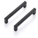 Ravinte 10 Pack Square Bar Kitchen Cabinet Handles Matte Black Cabinet Pulls Drawer Pulls with 5 Inch Hole Center Kitchen Cabinet Hardware