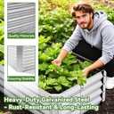 6x3x1ft Rectangle Galvanized Raised Garden Beds kit，Large-Capacity Metal Planter Garden Box Outdoor,Metal Garden Bed for Vegetables，Flower，Fruits，Steel Raised Beds for Backyard Gardening-1PC
