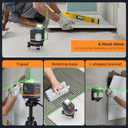CIGMAN 3D Laser Level with Tripod,Remote Control,Compact Design,4000mAh Battery,Rotary Base,3x360Self-Leveling Green Laser Leveler for Picture Hanging and DIY Projects