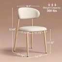 Upholstered Dining Chairs Set of 4 Mid-Century Modern Kitchen & Dining Room Chairs with Linen Seat and Backrest Ergonomic Sillas de Comedor(Original/Beige)