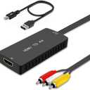 LVY HDMI to RCA Converter, Composite Video Audio Converter Adapter, HDMI to AV Adapter, Supports PAL/NTSC for Fire Stick and RokuBlu-Ray, DVD Player