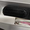 Go Brush Pro 2026 Hair Straightener Brush 300 Million Negative Ionic Portable Hair Straightener Comb for Women with 4 Temps Fast Heating MCH Ceramic Coating Smooth Frizz - Free Hair Shining Black