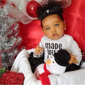 Lifelike 22 Inch Washable Full Body Silicone Vinyl Toddler Girl Dolls That Look Real - Cheap African American Realistic Baby Dolls