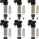 ECCPP 6 ignition coils with 6 iridium Spark Plugs, UF569, coils packs, for Chevrolet, for Cadillac Malibu 3.6L and CTS 3.0L, UF-569, 33400-78J01, 33400-78J02, 3340078J01, 3340078J02