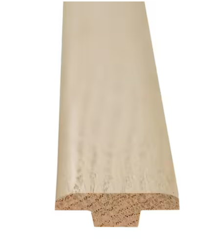 A&A Surfaces Beach Buff 0.37 in. Thick x 1.24 in. Wide x 78 in. Length Luxury T-Molding Trim VTWBALBUF-T