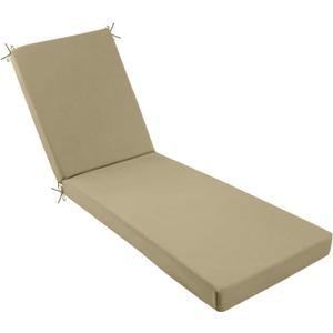 idee-home Outdoor Chaise Lounge Cushions, Lounge Chair Cushions for Patio Furniture Weather and Stain Resistant for Lawn Pool 80in.L x 26in.W x 3in.D Antique Beige