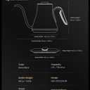 Cocinare FLOW B9 Gooseneck Electric Kettle, Precise Temperature Control for Pour-Over Coffee & Tea Brewing, Stainless Steel Interior, Rapid Heating for Boiling Water 0.9L (Goya Walnut)