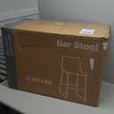 DUMOS 26 Inch Counter Height Bar Stools Set of 2, Modern Faux Leather High Barstools with Back and Metal Leg, Bar Chairs for Kitchen lsland, Black