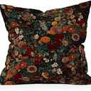 Vintage Floral Pattern Throw Pillow Covers 18 x 18 Inch Decorative Square Throw Pillows Farmhouse Floral Pillow Cases for Living Room Bedroom Home Couch Decor