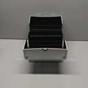 FRENESSA Makeup Train Case Makeup Organizer Box Portable Cosmetic Travel Case with Lock 4 Trays Aluminum Hard Vanity Box Make Up Artist Nail Beauty Storage Organizer Cosmetic Suitcase Bright Silver