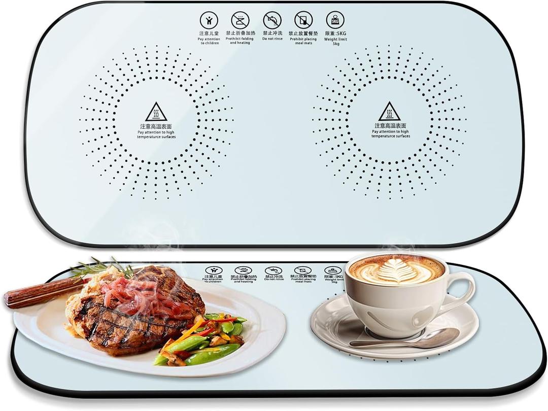 14 x 7 Electric Heating Tray for Food, One-Button Switch, Ideal for Keeping Meals and Drinks Warm