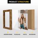 TOFOREVO Picture Frames 4x6 Set of 2 Rustic Wood Grain Photo Frame for Gallery Wall Mounting or Tabletop Display
