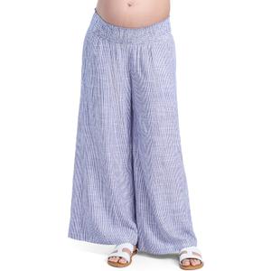 Motherhood Maternity Women's Smocked Waist Wide Leg Pregnancy Summer Casual Pants S