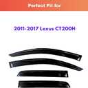 KPY Rain Guards Fit for 2011-2017 Lexus CT200H, Out-Channel Window Visors Vent Wind Deflectors 4PC, Car Accessories for 11-17 Lexus CT200H