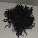 Isaic Ponytail Extension 8 Inch Short Wavy Curly Ponytails Drawstring Ponytail for Black Women Jet Black Pony Tails Hair Extensions Synthetic Hairpiece for Daily Use