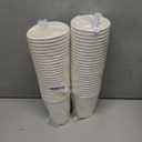 12 oz Paper Cups White Coffee Paper Cups for Tea Water and Cocoa (50 ct)