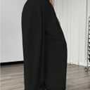 SweatyRocks Women's Wide Leg Baggy Sweatpants Oversized Athletic Trousers (Black, M)