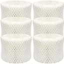 Funmit Humidifier Filters Replacement for Honeywell Humidifier Filter HAC-504 HAC-504AW and Honeywell Filter A, Replacement for Honeywell HCM-350 HCM-500 HCM600 Cool Mist Humidifiers, 6 Pack, White