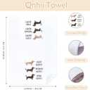 Funny Dachshund Kitchen Towels, Weiner Dog Gifts for Women Men, Light Medium Dark Dachshund Decorative Hand Towels for Bathroom, Dog Bathroom Decor, 16x24 Inch