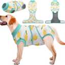 Kuoser Recovery Suit for Dogs Cats After Surgery, Professional Pet Recovery Shirt Dog Abdominal Wounds Bandages, Substitute E-Collar & Cone,Prevent Licking Dog Onesies Pet Surgery Recovery Suit (L (Back:16.1-20.1'', Weight:23-48 LB))