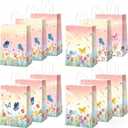JeVenis 12 PCS Wildflower Party Favor Gift Bags Treat Candy Goodies Bags for Floral Flower Bridal Shower Baby Shower Birthday Wedding Party Supplies
