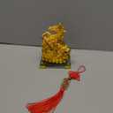 Bwinka Feng Shui Chinese Zodiac Year Golden Resin Collectible Figurines Decoration for Luck & Wealth Perfect for Your Home or Office (HOS-FC)