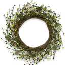 St Patricks Day Wreaths for Front Door 20 Inches Green Shamrock Wreath St Patricks Day Door Wreath with Irish Green Clover for Spring Indoors Outside Window Farmhouse Wall Window