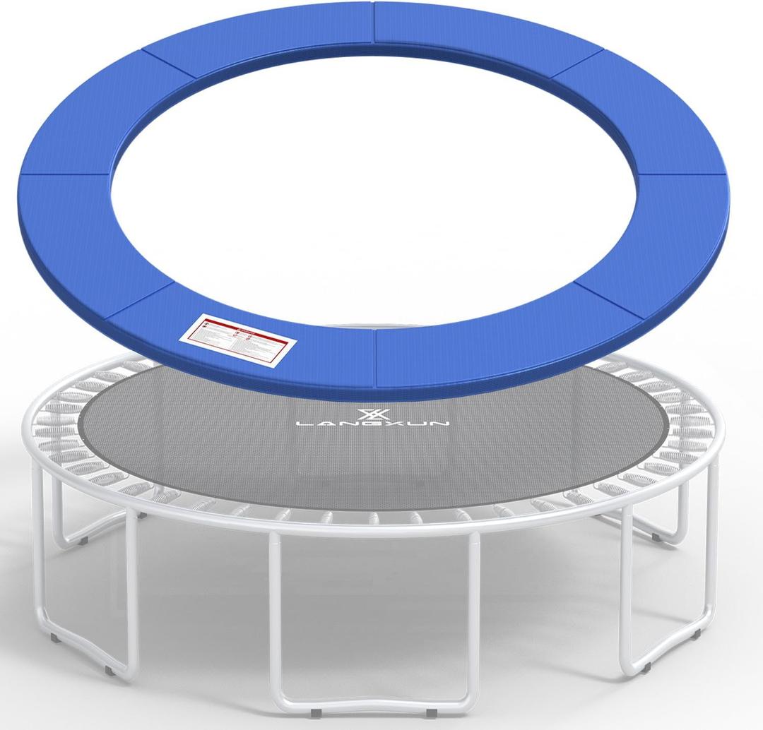 LANGXUN Universal Trampoline Repalcement Safety Pad, 10ft Waterproof Surround Spring Foam Cover for Round Frame