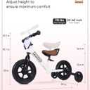 KRIDDO 2-in-1 Kids Tricycle and Toddler Balance Bike 2 Year Old, Detachable Pedals and Stowable Training Wheels, DIY Plate, Riding Trikes Toy for Ages 18 Months to 3 Years