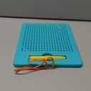 AYNAT FUN Magnetic Drawing Board for Kids & Toddlers with Beads and Magnet Stylus Pen - Magnetic Tablet Toy for Airplane & Car Ride Activities for Kids (Square Blue)