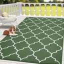 OLANLY Indoor Door Mat, 71x47, Non-Slip Absorbent Resist Dirt Entrance Mat, Washable Low-Profile Inside Floor Doormats for Entryway, Green