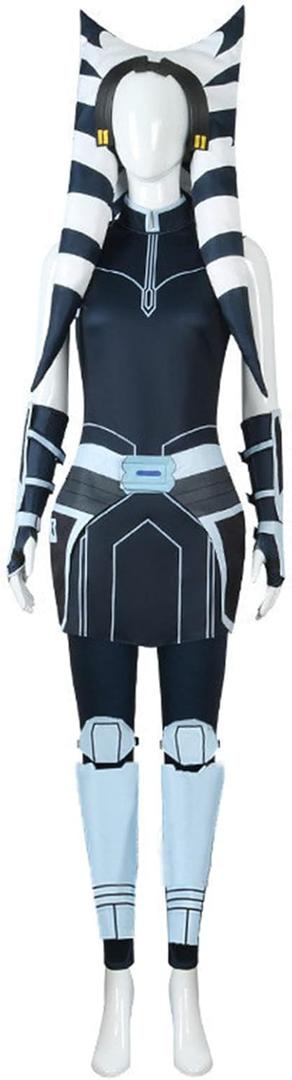 Tano Costume for Womens Outfits Clones War Cosplay with Headpiece Accessories Adult Halloween Fullset (X-Large)